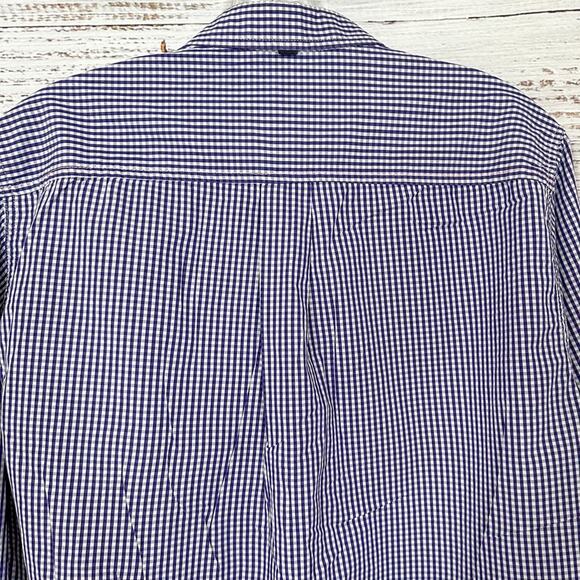Descendent of Thieves Purple Gingham Dress Shirt, EUC, Size Large, MSRP $155 - Picture 8 of 11